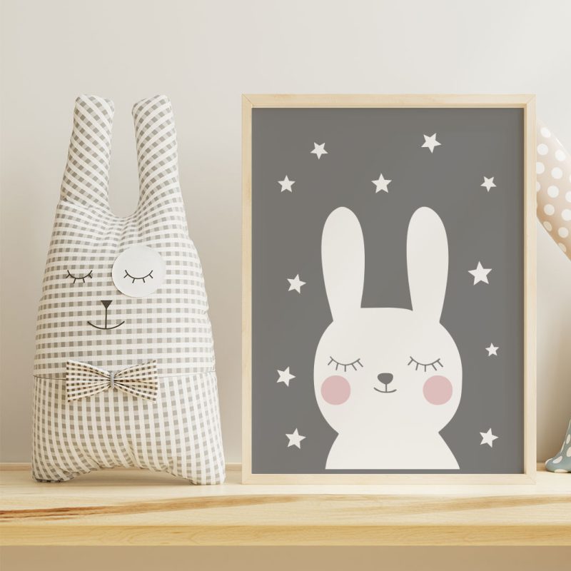 Djecji-Posteri-30x40_Bunny_Grey
